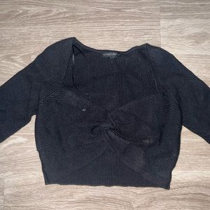 Cute black crop top, sweater material